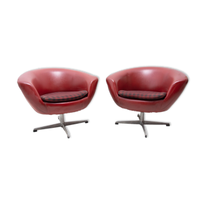 Paire de fauteuils pivotants