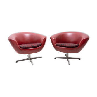 Pair of Mid Century swivel chairs by UP Zavody, 1970´s