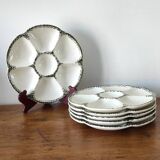 Set of oyster or shellfish plates