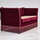 1960s, Danish "Spanish" sofa, original condition, furniture velour, ash wood legs.