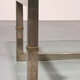 Peter Ghyczy glass coffee table with stainless steel frame Biri T29