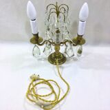 Girandole in bronze and crystal