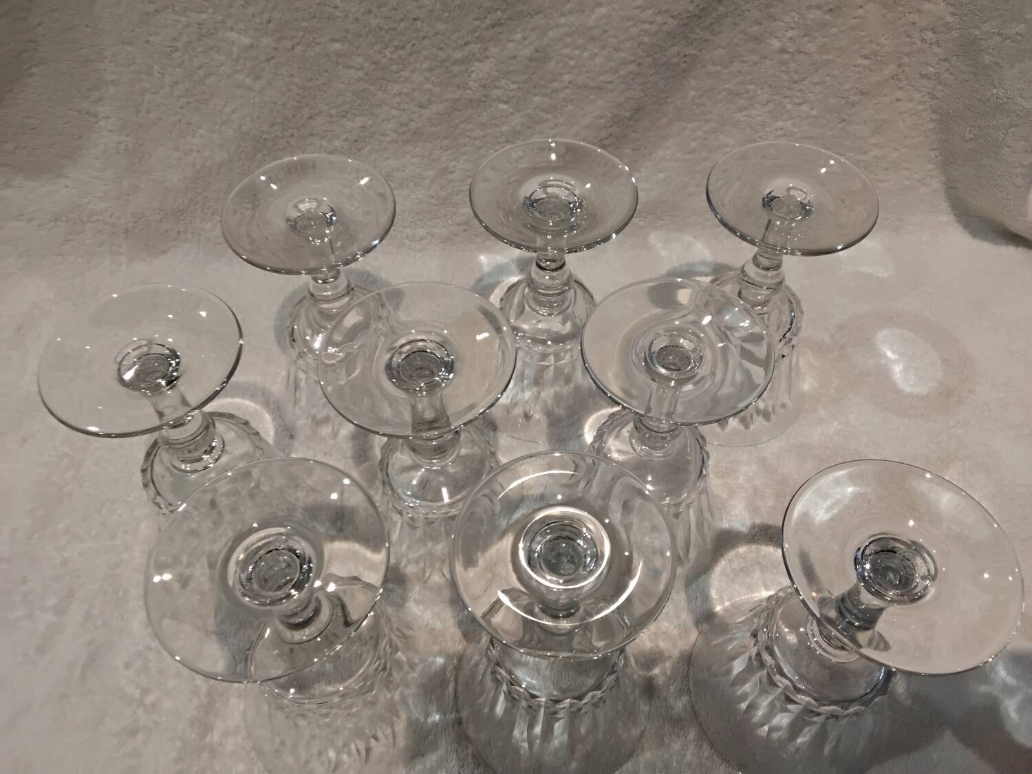 9 Baccarat piccadilly crystal water glasses 22cl h 15cm
