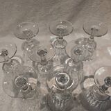 9 Baccarat piccadilly crystal water glasses 22cl h 15cm