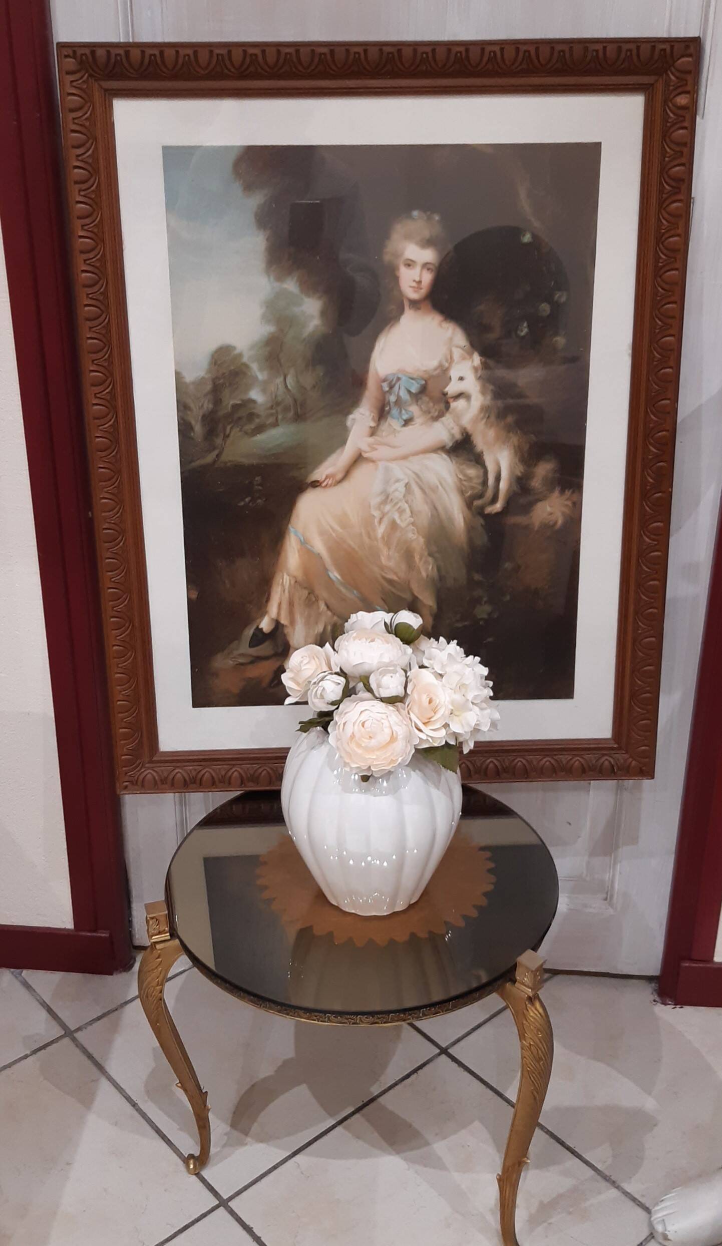 Gainsborough painting poster framed with old frame