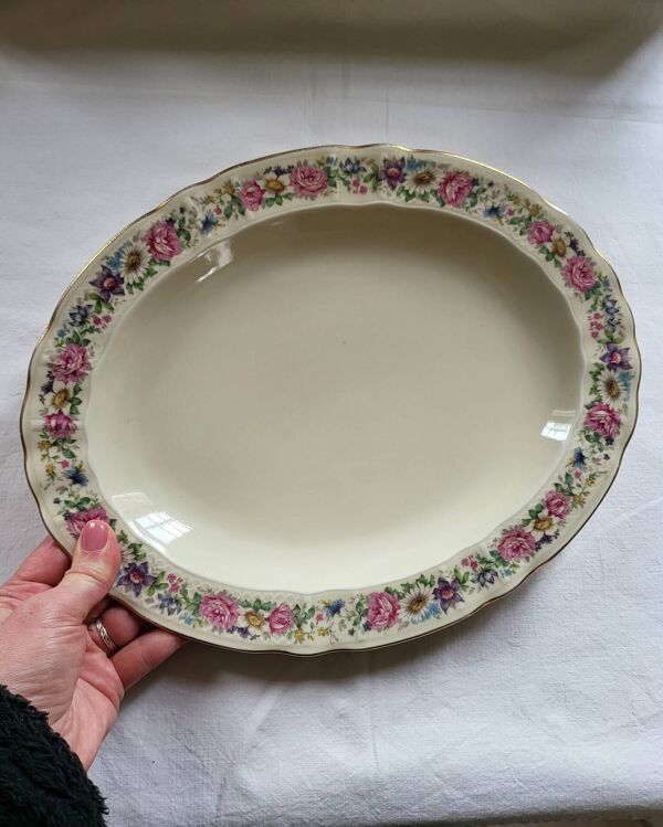 Limoges Bernardaud plat ovale en porcelaine