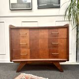 Vintage chest of drawers with compass feet