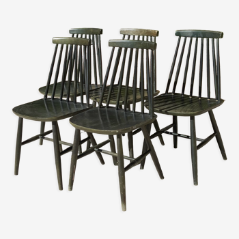 5 Ikea chairs around 1960 model Tellus