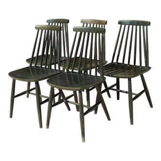 5 Ikea chairs around 1960 model Tellus