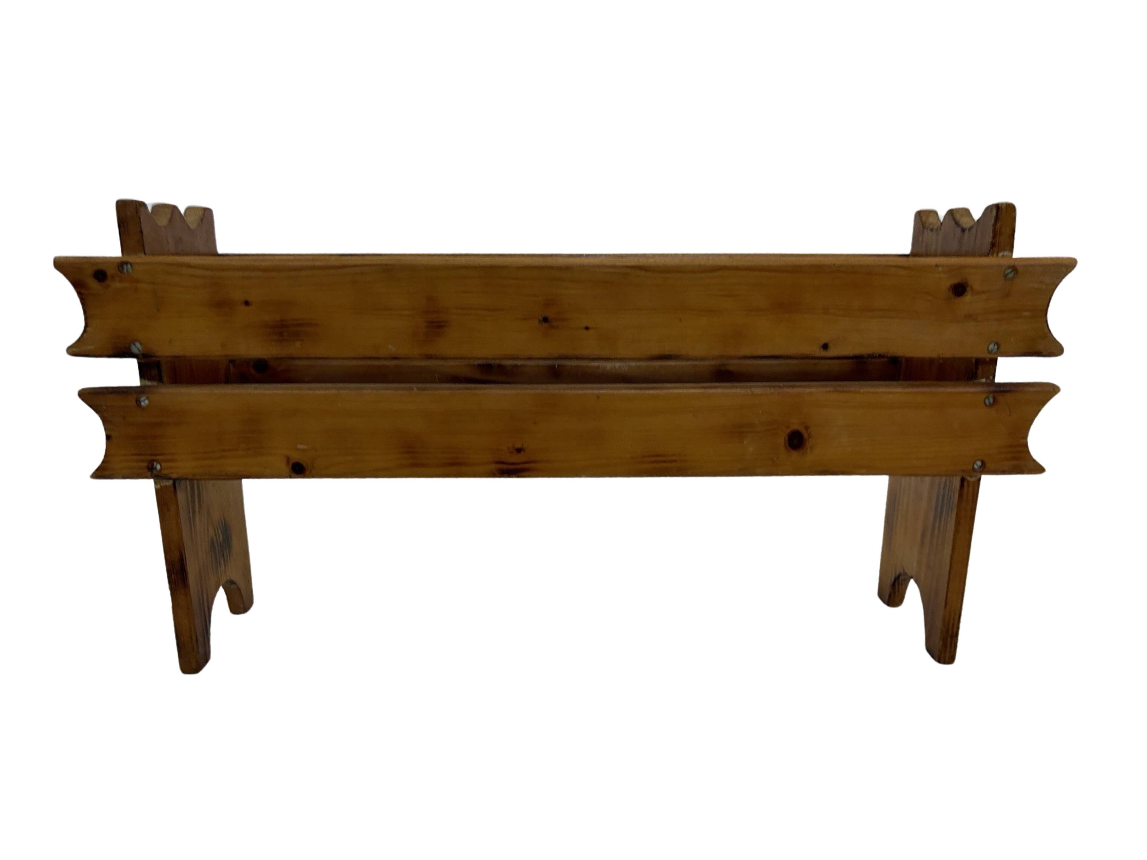 Vintage brutalist planter plant box sixties design wood