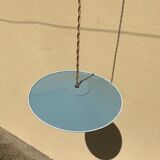 Suspension lampshade vintage blue and white