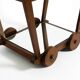 Beautiful, unique 1930s tea trolley bar cart made of solid oak wood