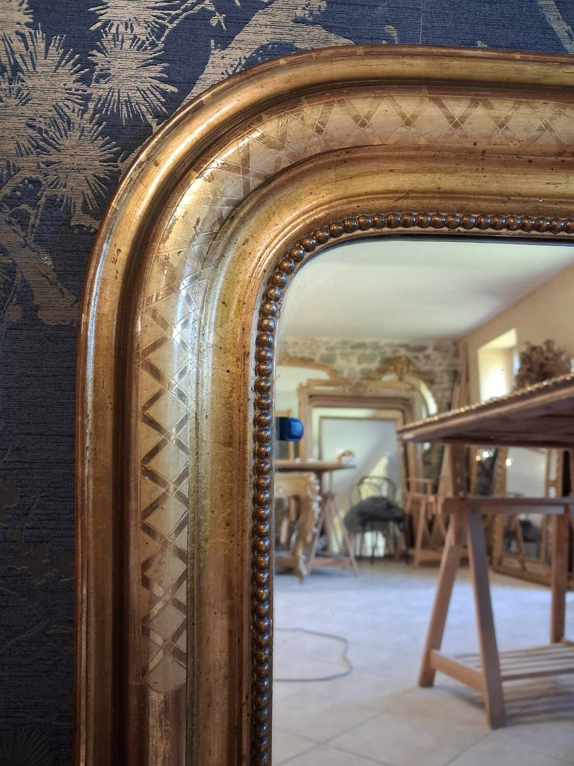 Louis Philippe period mirror 83 x 59