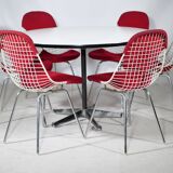 Herman Miller Table 6x Charles Eames DKR Chairs Set 1960s