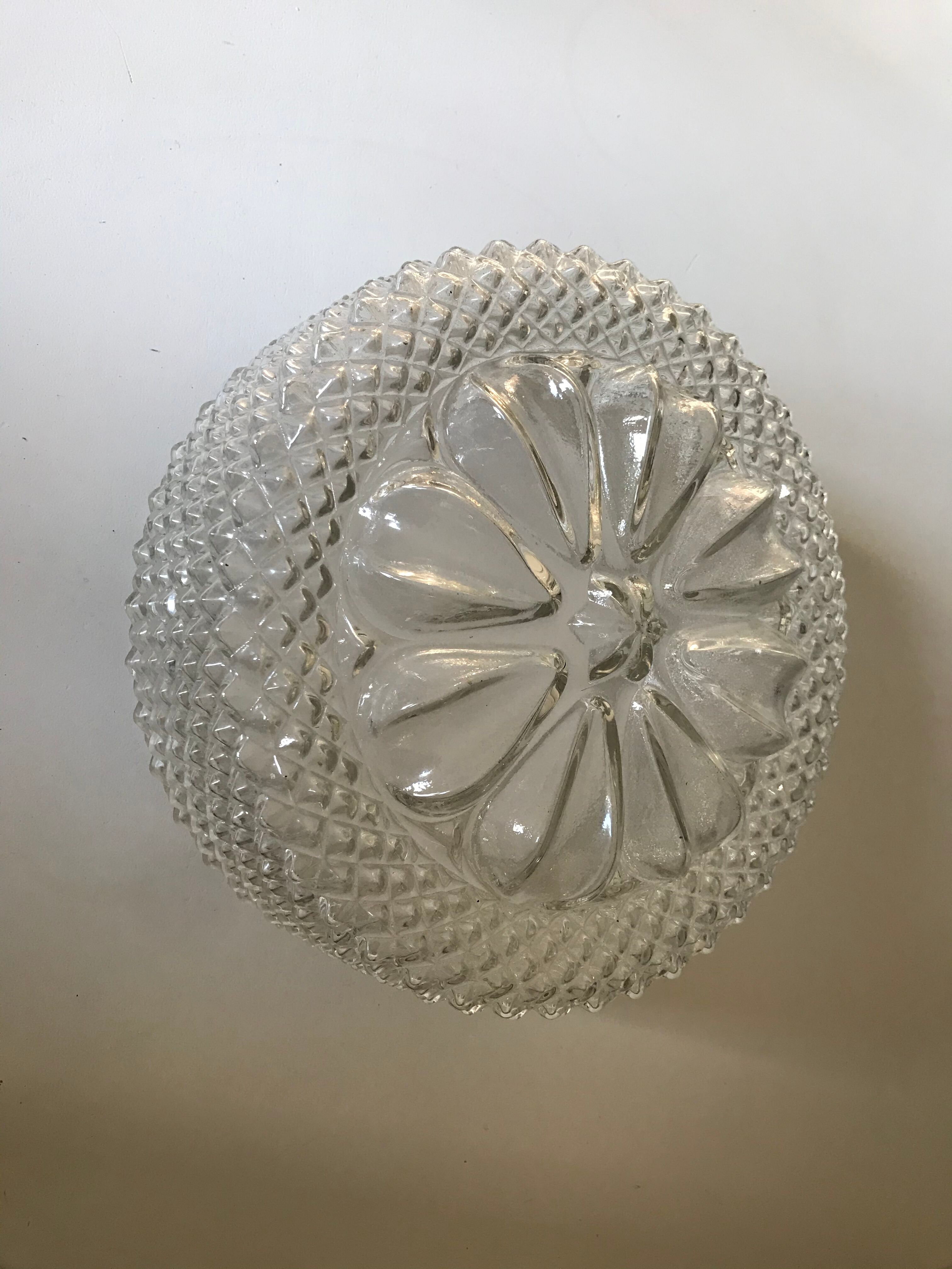 Vintage moulded glass ceiling light