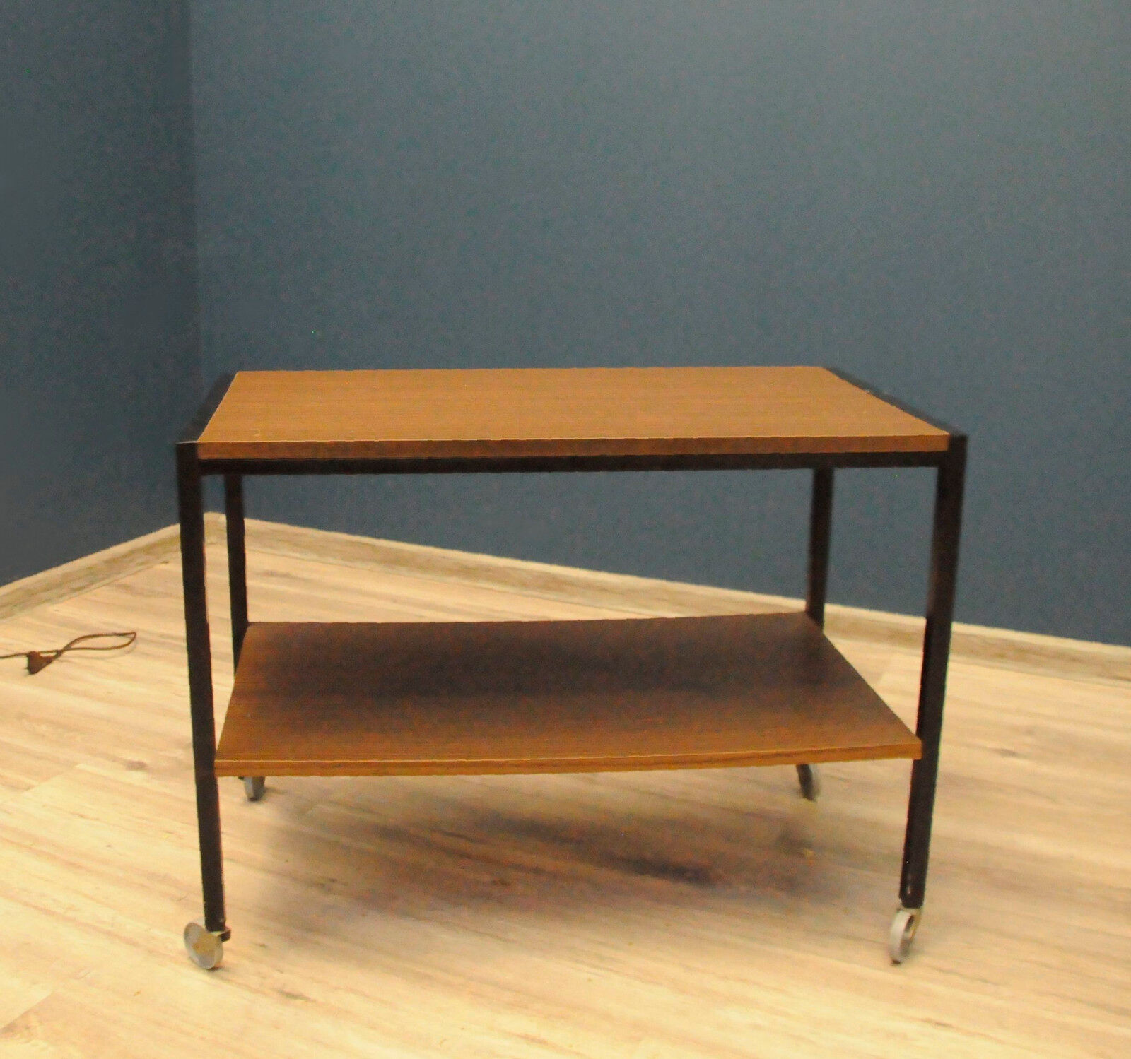 Danish coffee table on modern wheels