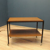 Danish coffee table on modern wheels