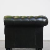 Green English Chesterfield Club Chair with a Vintage Look