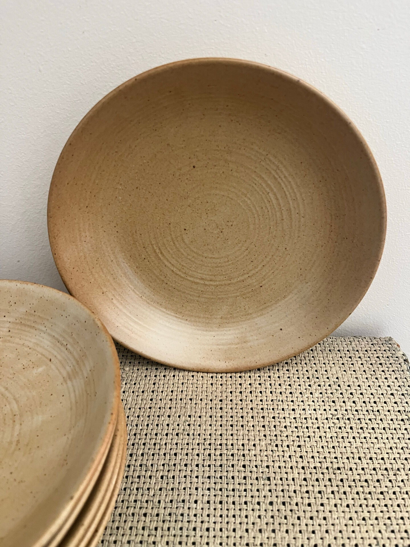 6 deep plates in stoneware
