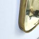 Vintage Shield Shaped Wall Mirror with Brass Frame and Beveled Glass, Italy