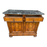 Louis Philippe period sideboard in walnut and marble top 1830's