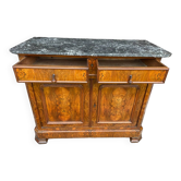 Louis Philippe period sideboard in walnut and marble top 1830's