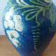 Vase signed Primavera in blue glazed ceramic 1920 1930
