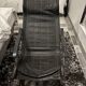 Rocking chair par Takeshi Nii-Cuir et bois -60’s