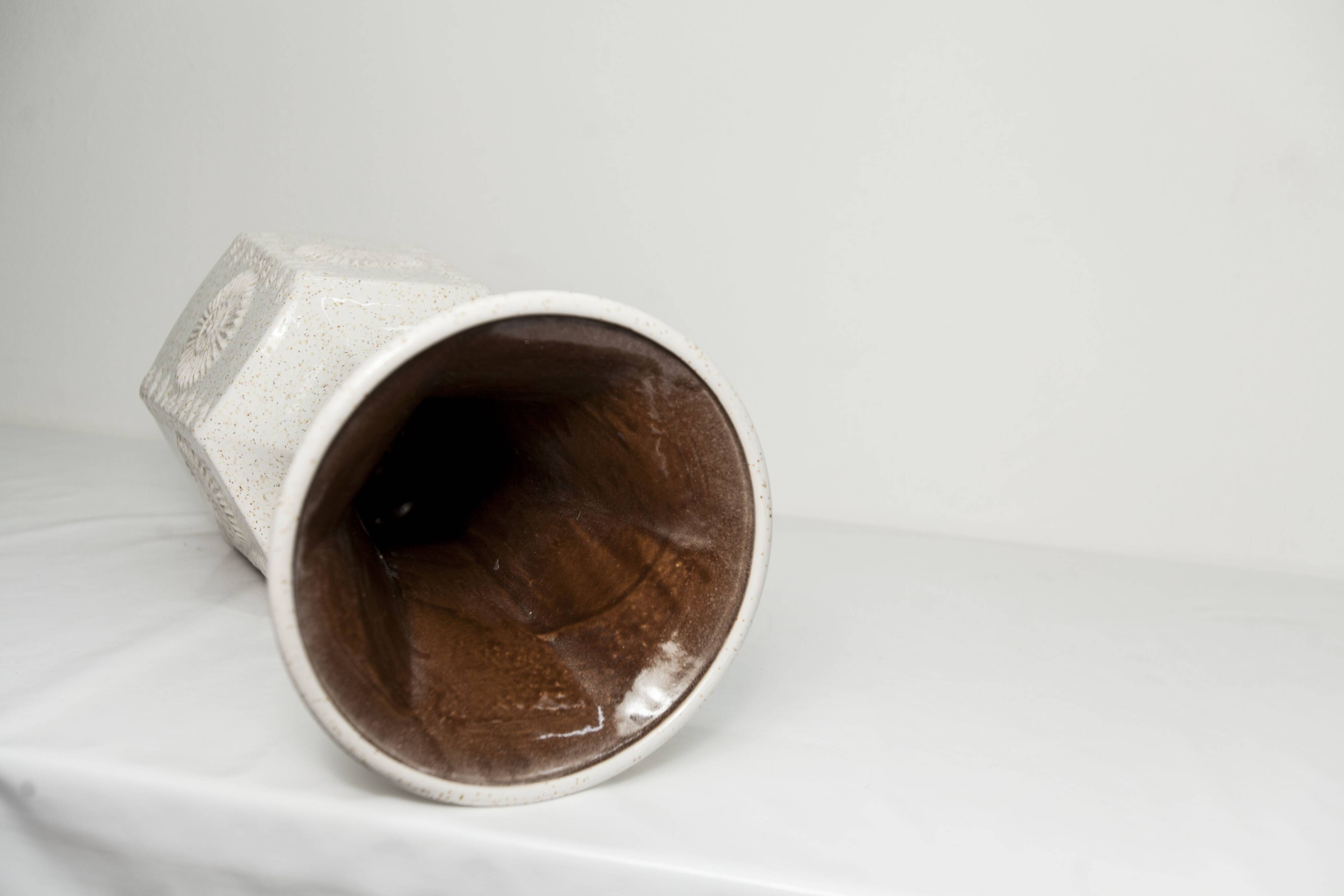 Grand vase céramique 1960 allemand 50cm