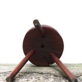 Wabi sabi wooden tripod stool, 1970s