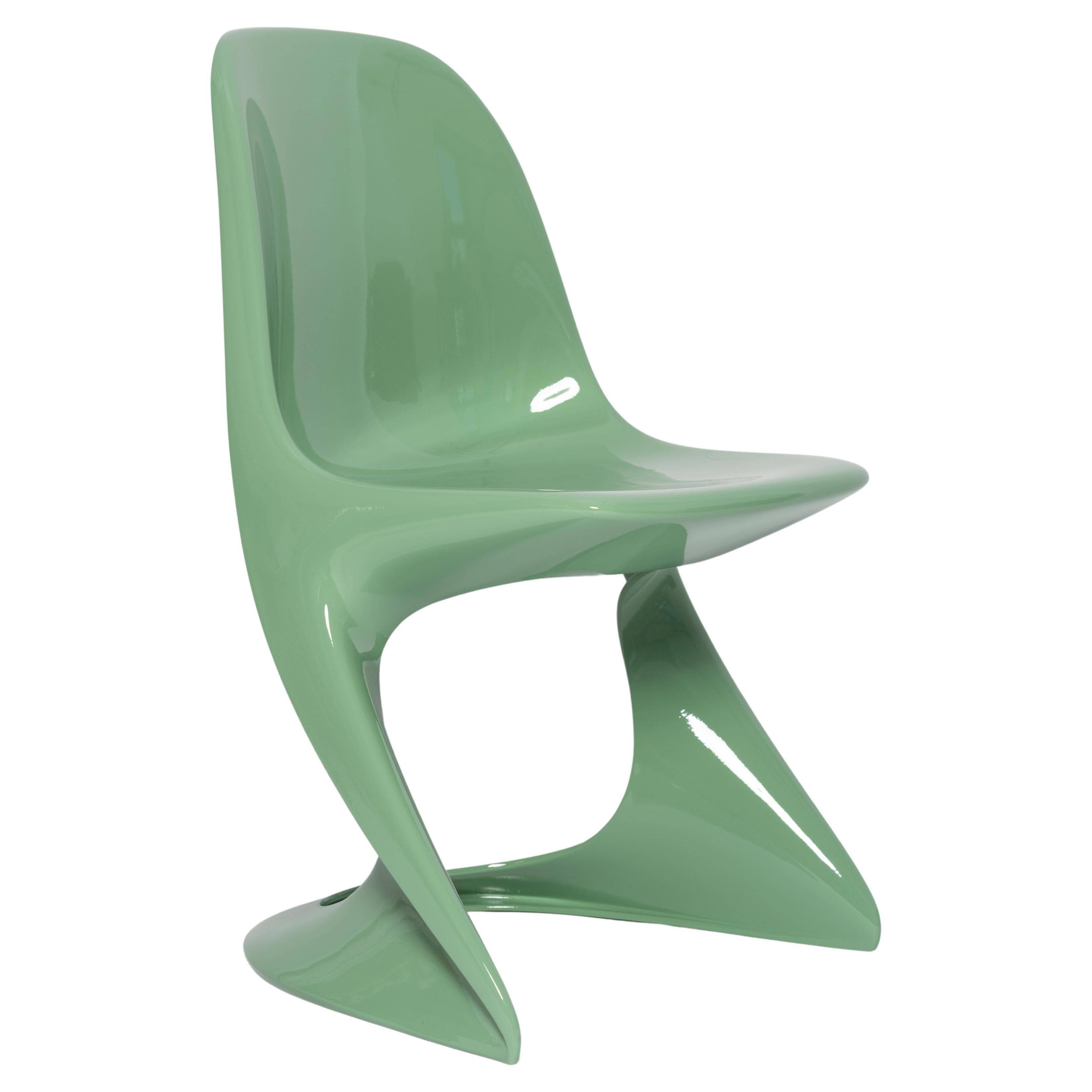 Mid-century Casalino chair in jade green, Alexander Begge, Casala, Germany 1970s.