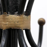 Porte-manteau français en fer forgé à la main par Jean Royère, 1960