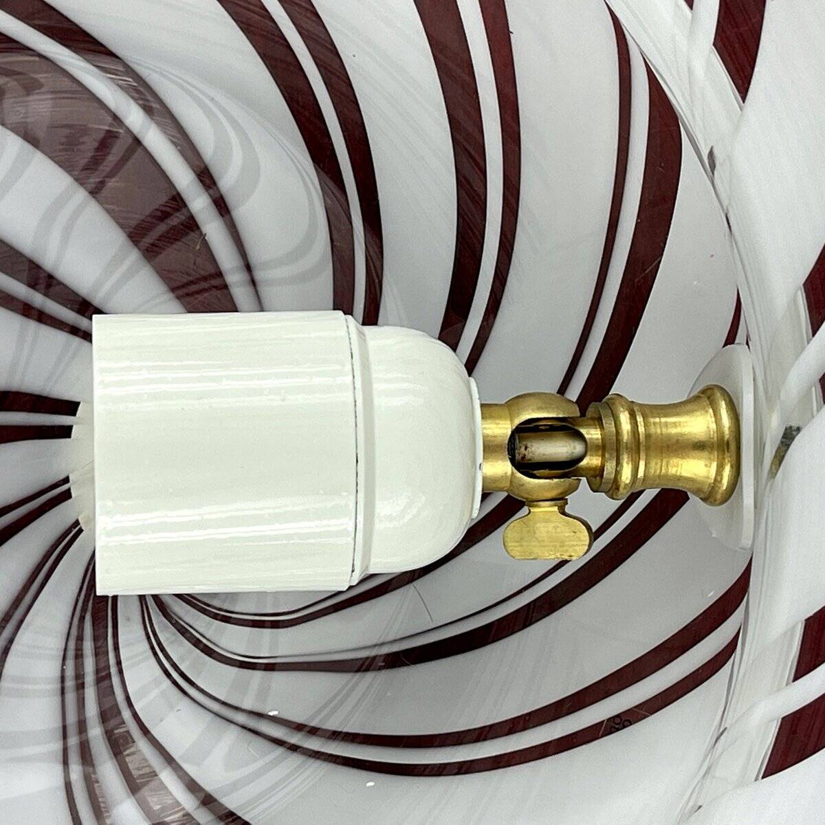 Vintage Italian mushroom table lamp by G.G. Luce for Vetri Murano, 1980s.