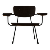 Chaise longue en contreplaqué cintré des années soixante par Tjerk Reijenga pour Pilastro Hol