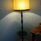 Wooden 1960s lamppost with large lampshade