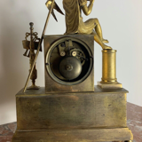 Period clock restoration XIXth in gilded bronze