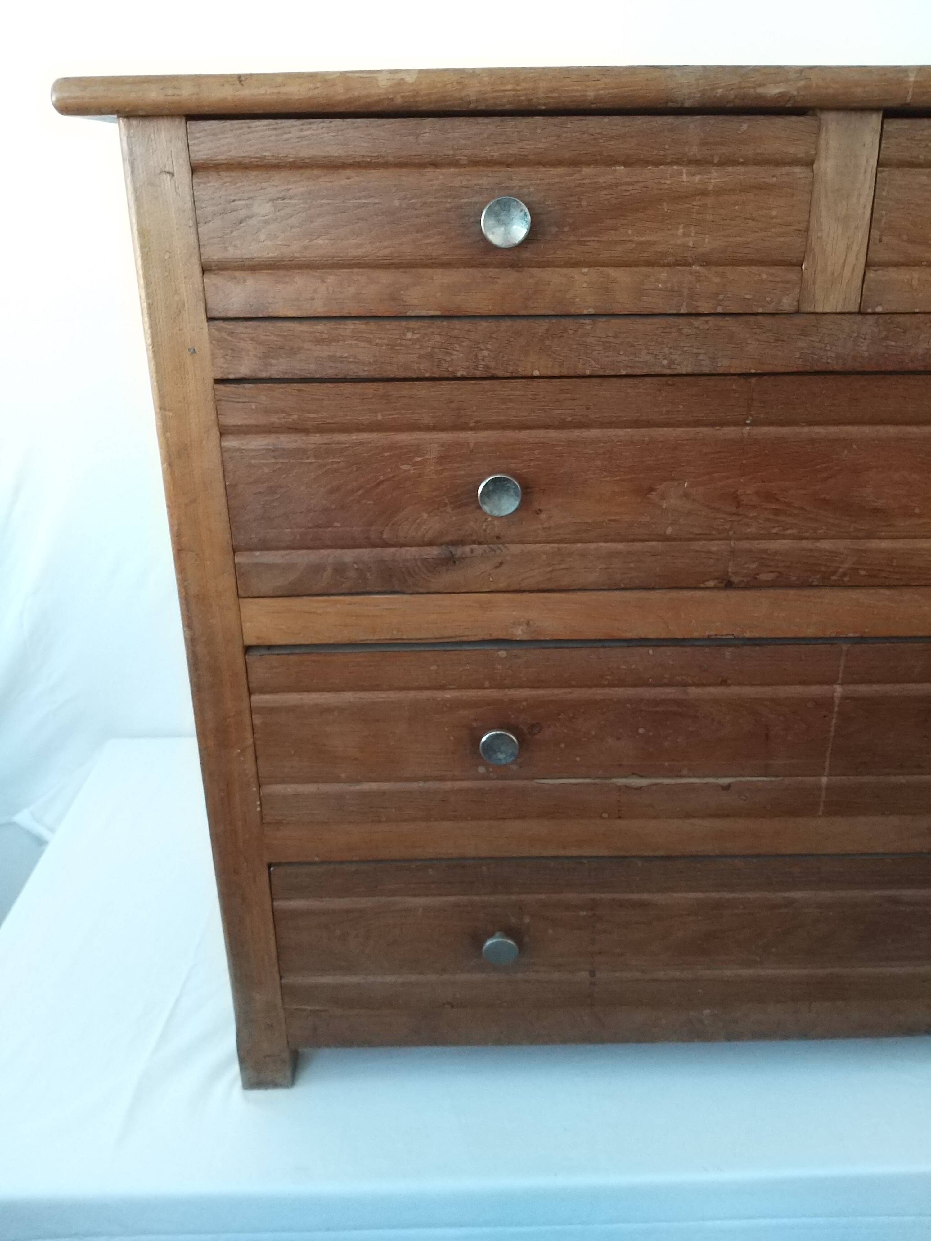 Commode 5 tiroirs en chêne