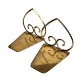 Serre-livres en laiton de style Hollywood Regency, Belgique, années 1970