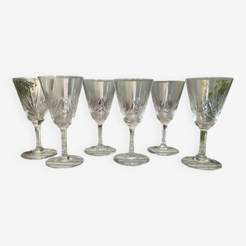 Verres à vin blanc cristal x6