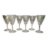 Crystal white wine glasses x6