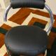 Cobra chairs in steel and black leather by Giotto Stoppino, 1970s, set of 5.