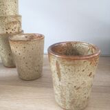 Lot of 6 sandstone cups