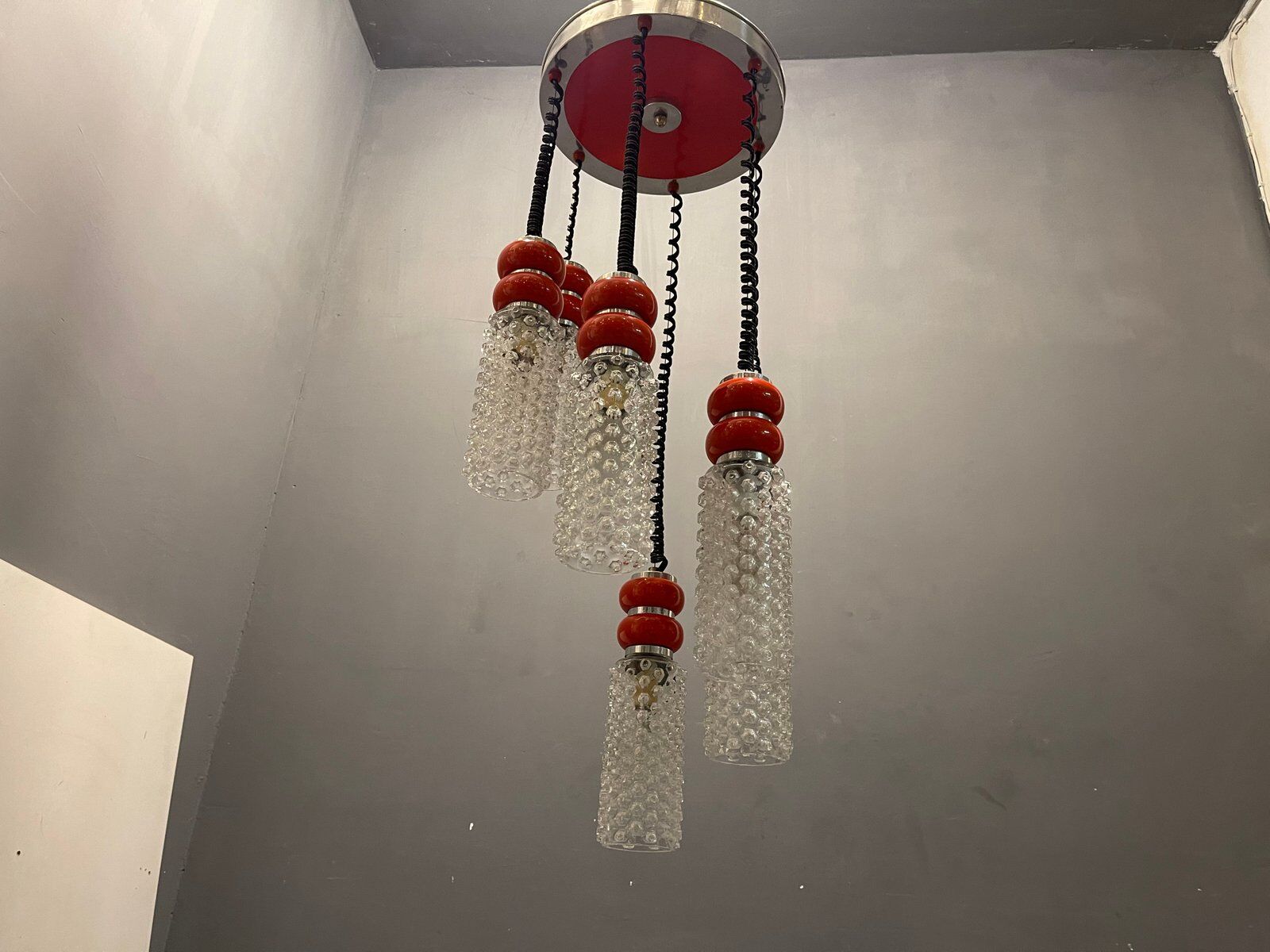 Crystal light pendant 1970s