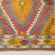 Fade Yellow Long Wide  Vintage Kilim Rug,Geometric Tribal Design,152x296 Cm