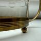 Crystal brass sugar bowl