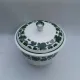 Vintage Meissen porcelain bonbonniere / lidded sugar bowl with vine leaf design, 1930s