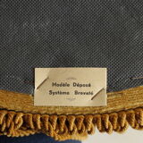 Mustard yellow velvet toad armchair