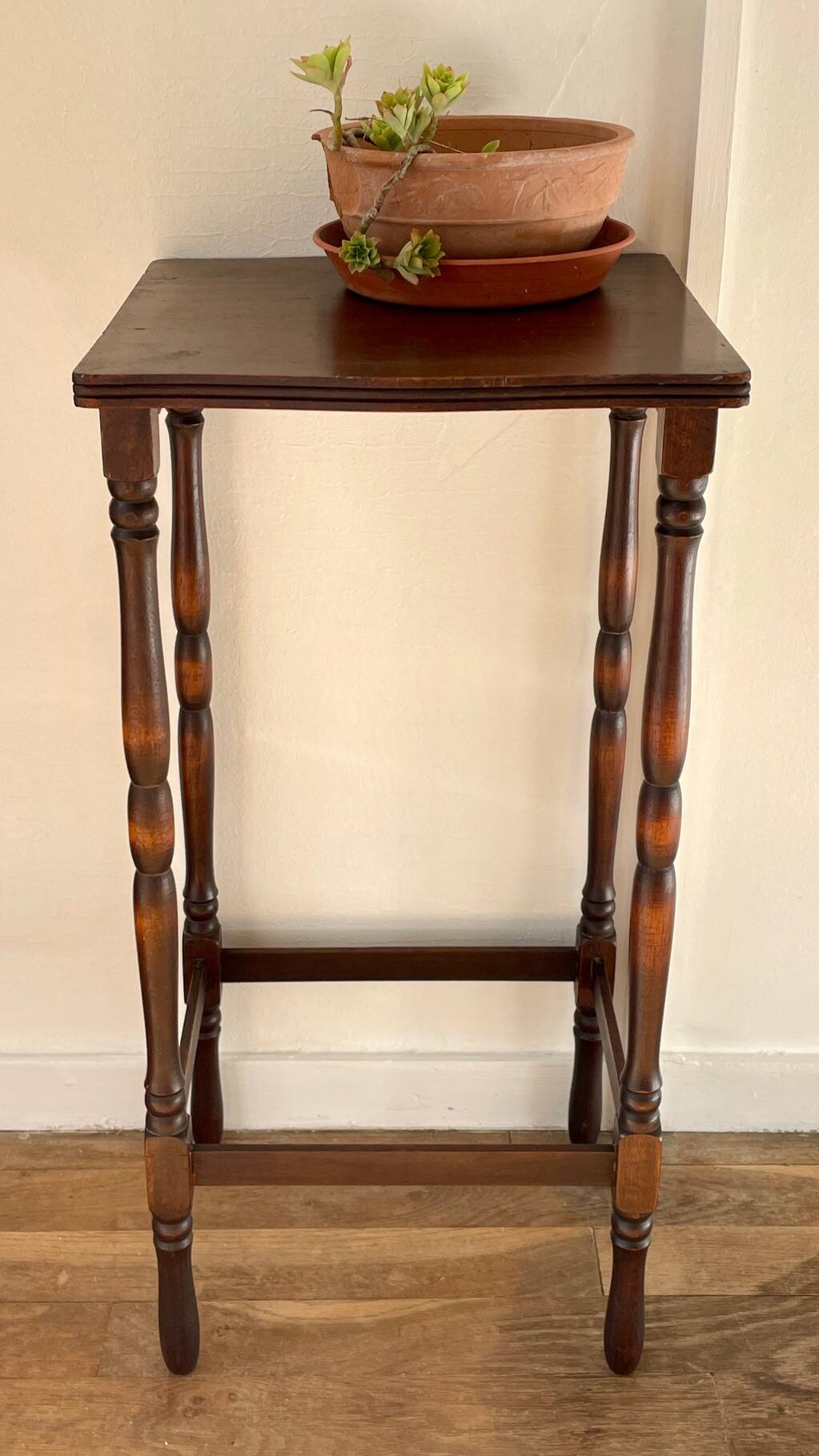 Turned Wood Style Bedside Table