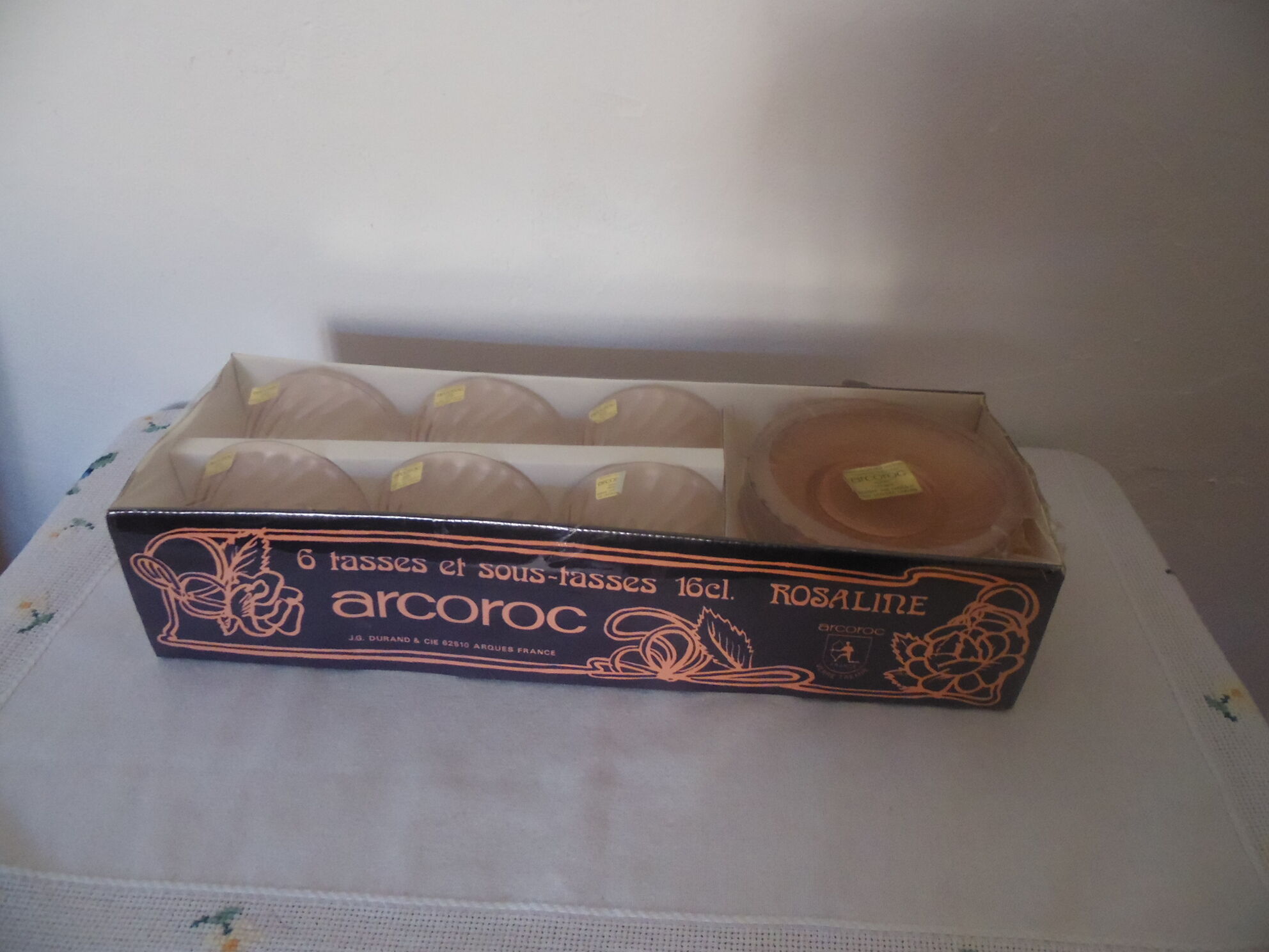 Rosaline cups and saucer in original box
