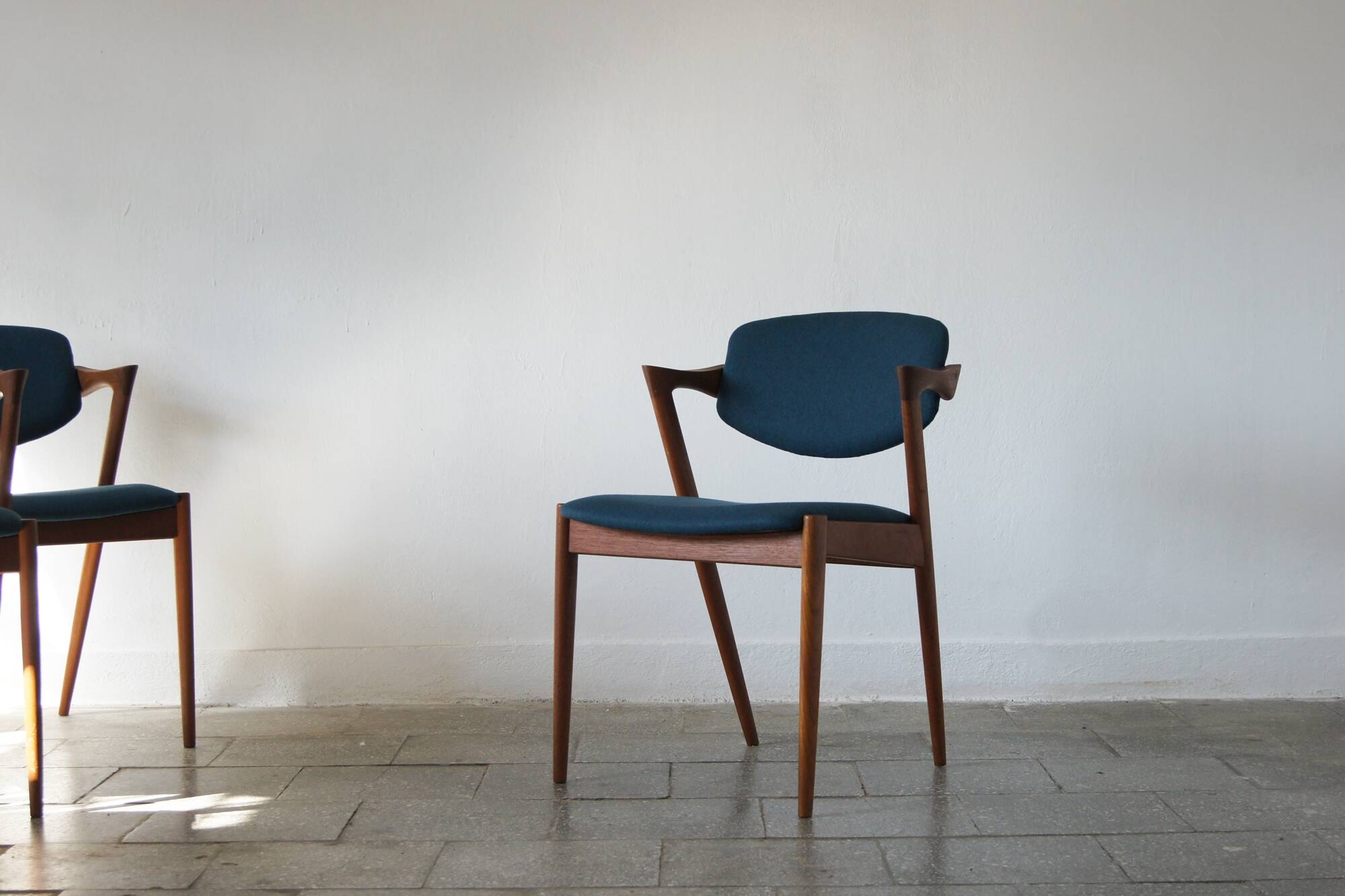 Chaises en teck modèle 42 par Kai Kristiansen pour Schou Andersen, ensemble de 6